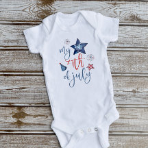Mein erster 4. Juli - Name Baby Bodysuit