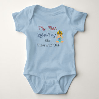 mein erster Arbeitstag wie Mama und Vater Baby Strampler