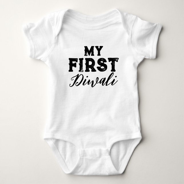 Mein erster Diwali Baby Jersey Bodysuit Strampler (Vorderseite)