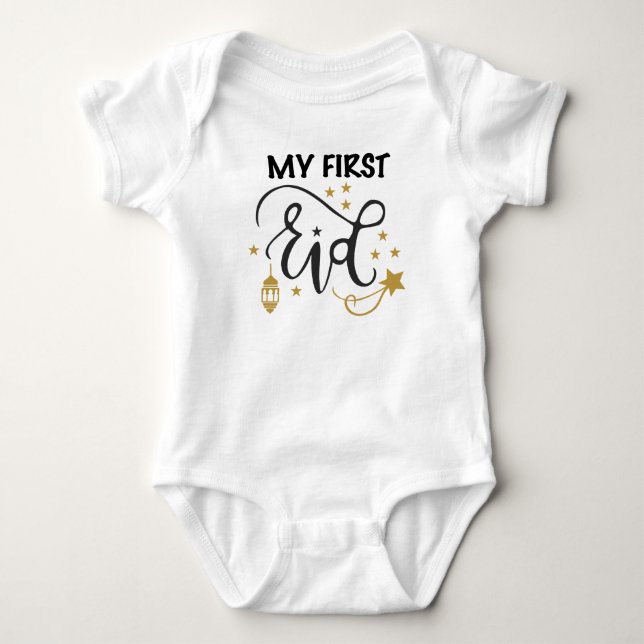 Mein erster Eid Baby Anzug Baby Strampler (Vorderseite)