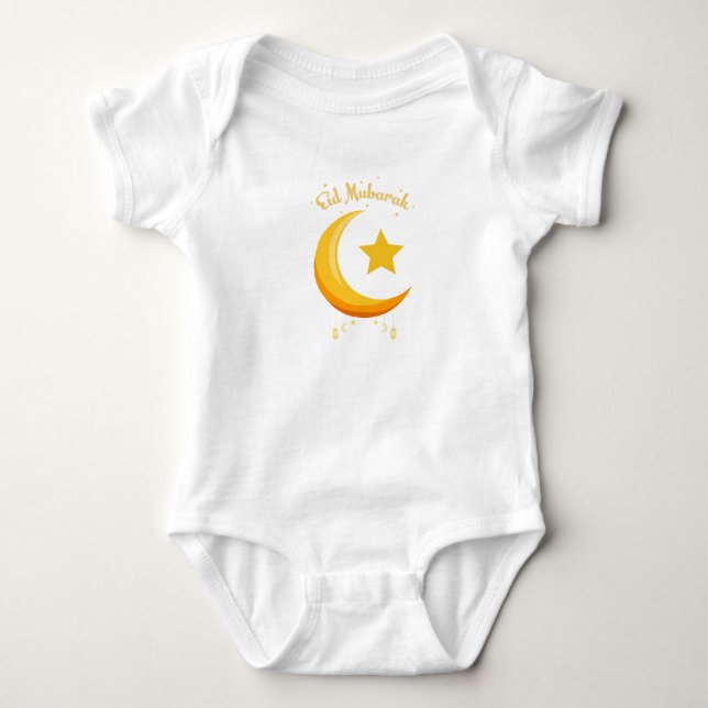 Mein erster Eid Ramadan Moon Islam Baby Bodysuit Baby Strampler (Vorderseite)