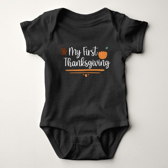 Mein erster Erntedank Baby Bodysuit Baby Strampler (Vorderseite)