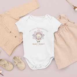 Mein erster Erntedank Little Turkey Girl Baby Strampler