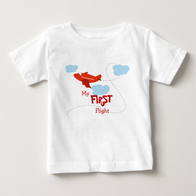 Mein erster Flug Baby T-shirt (Vorderseite)