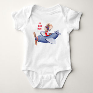 Mein erster Flug-Bodysuit Baby Strampler