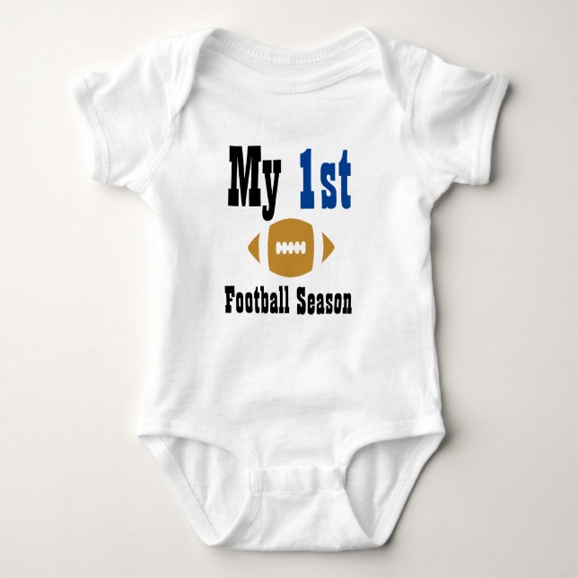 Mein erster Fußballsaison-Baby-Bodysuit Baby Strampler (Vorderseite)