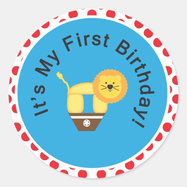 Mein erster Geburtstag! Aufkleber (Vorderseite)