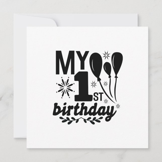 Mein erster Geburtstag! Baby!! Einladung (Vorderseite)