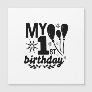 Mein erster Geburtstag! Baby!! Magneteinladung