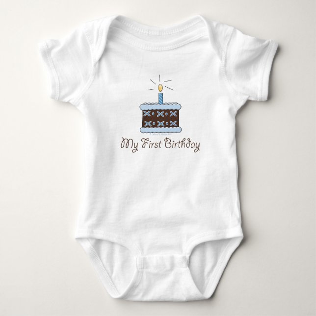 Mein erster Geburtstagskuchen Baby Strampler (Vorderseite)