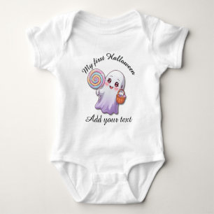 Mein erster Halloween-Geister-Bodysuit Baby Strampler