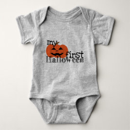 Mein erster Halloween-Kürbis-Spielanzug Baby Strampler