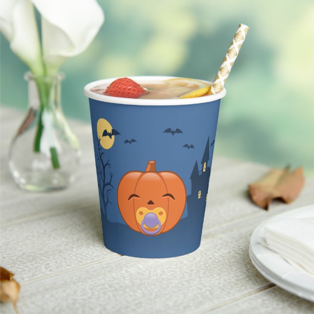 Mein erster Halloween-Schnuller Pumpkin Pappbecher (In Situ)
