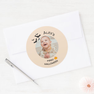 Mein erster Halloween-Sticker Benutzerdefiniertes Runder Aufkleber