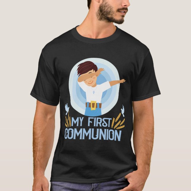 Mein erster heiliger Kommunion-Dabbing-Junge T-Shirt (Vorderseite)