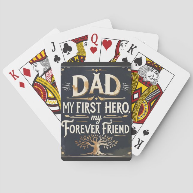 Mein erster Held, mein Vater Spielkarten (Rückseite)