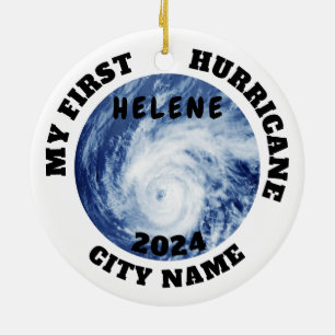 Mein erster Hurrikan Helene Custom City Name Keramik Ornament