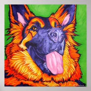 Mein erster König Shepherd Painting Poster
