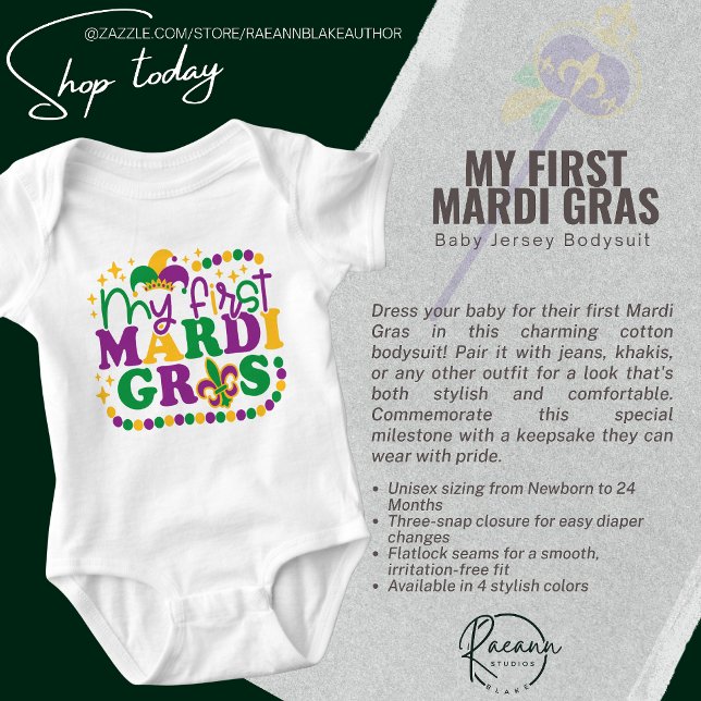 Mein erster Mardi Gras Baby Bodysuit Baby Strampler (Von Creator hochgeladen)