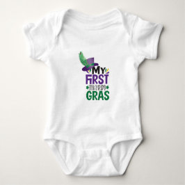 Mein erster Mardi Gras T - Shirt Baby Bodysuit