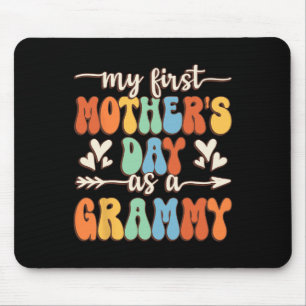 Mein erster Muttertag als Grammy Retro Groovy Mot Mousepad