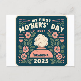 Mein erster Muttertag als Oma 2025 Keepake Feiertagspostkarte