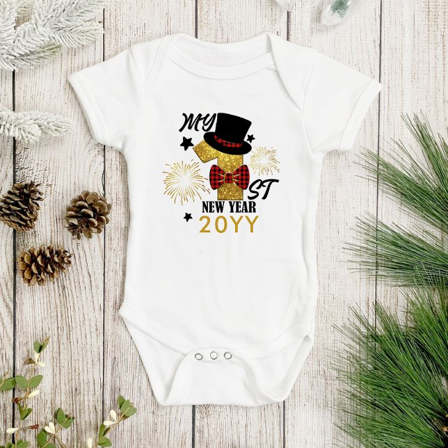 Mein erster Niedlicher Baby Boy Gold Glitzer im Ne Baby Strampler (Von Creator hochgeladen)