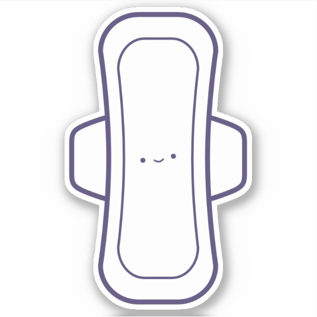 Mein erster Niedlicher Girly Cartoon Menstrual Pad Aufkleber (Vorderseite)