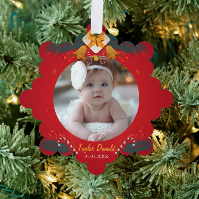 Mein erster Personalisierter Name für das Weihnach Ornament Karte (Insitu (Baum))