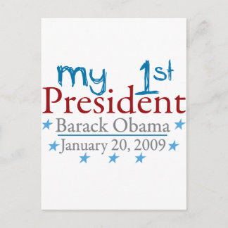 Mein erster Präsident (Barack Obama) Postkarte