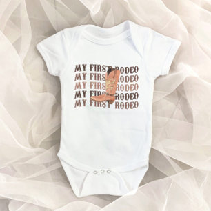 Mein erster Rodeo Cowboy Boot 1. Geburtstag Baby Strampler