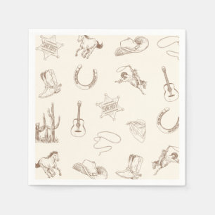 Mein erster Rodeo-Western Cowboy Paper Napkin Serviette