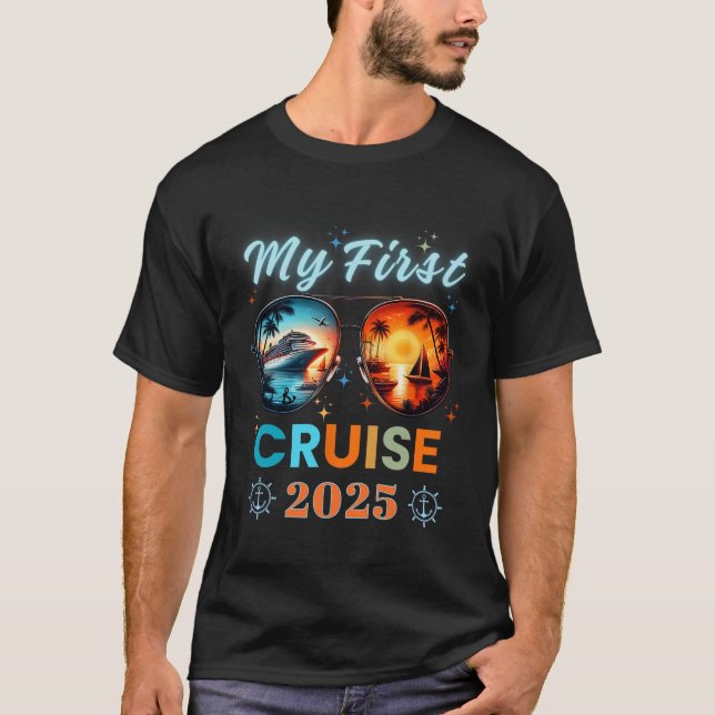 Mein erster Schifffahrt Urlaub 2025 Familienurlaub T-Shirt (Vorderseite)