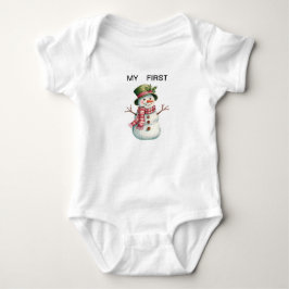 Mein erster Schneemann Baby Strampler
