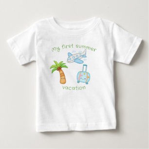 Mein erster Sommerurlaub Niedlich lustig Baby T-shirt