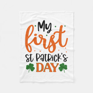 Mein erster ST Patrick S Day Fleecedecke