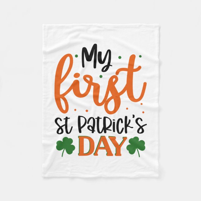 Mein erster ST Patrick S Day Fleecedecke (Vorderseite)