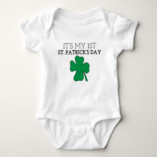 Mein erster St. Patrick's Day St. Patrick's Day Gr Baby Strampler (Vorderseite)