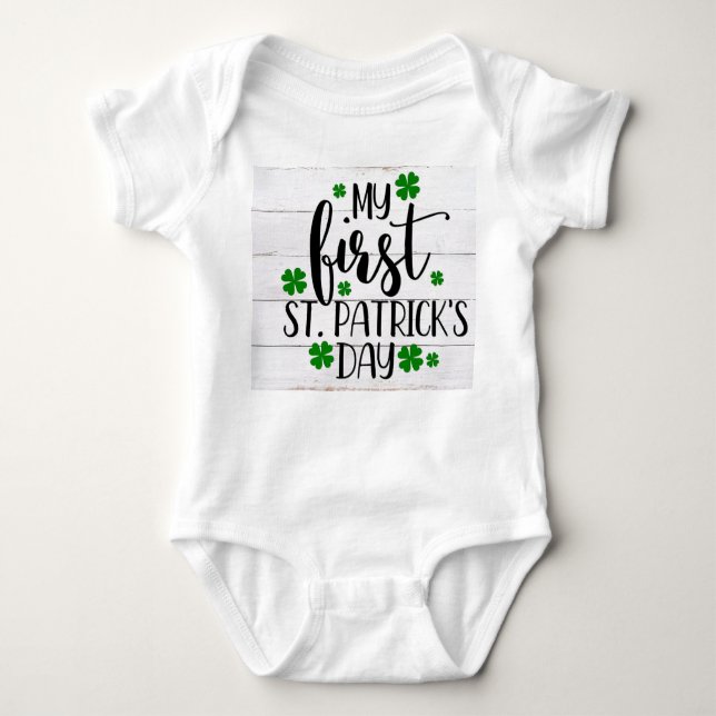 Mein erster St. Patricks-Tag Baby Strampler (Vorderseite)