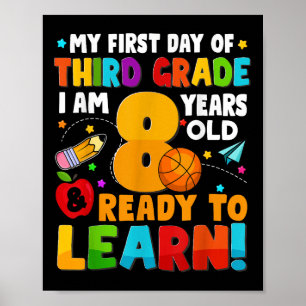 Mein erster Tag der dritten Klasse bereit, Jungen Poster