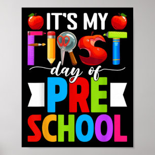 Mein erster Tag im Kindergarten Zurück zur Schule Poster