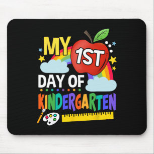 Mein erster Tag Kindergarten Spaß farbenfroher Reg Mousepad