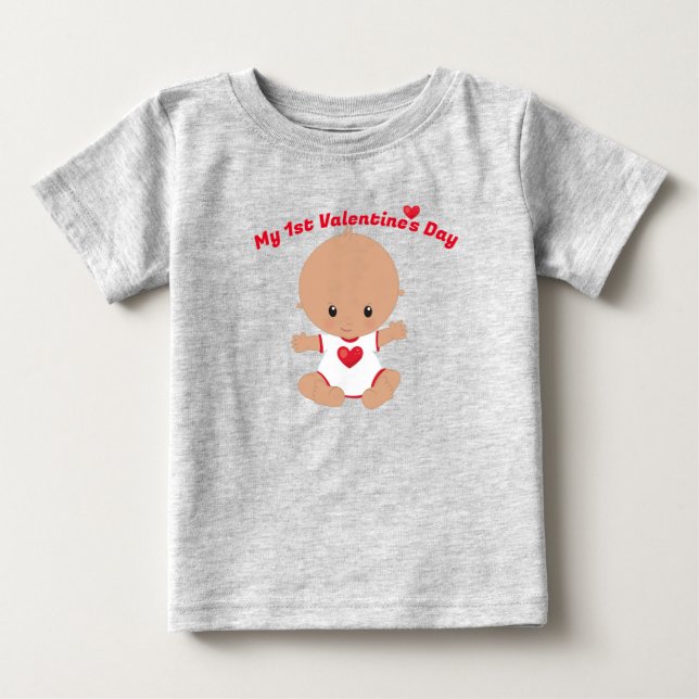 Mein erster Valentinstag Baby T-shirt (Vorderseite)