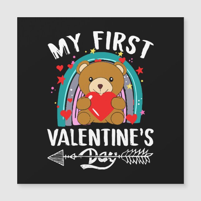 mein erster Valentinstag Magnetkarte (Vorderseite)