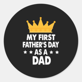 Mein erster Vater als Vater 2021 Runder Aufkleber