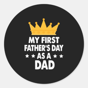 Mein erster Vater als Vater 2021 Runder Aufkleber