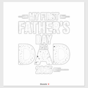 Mein erster Vater als Vater 2025 Aufkleber