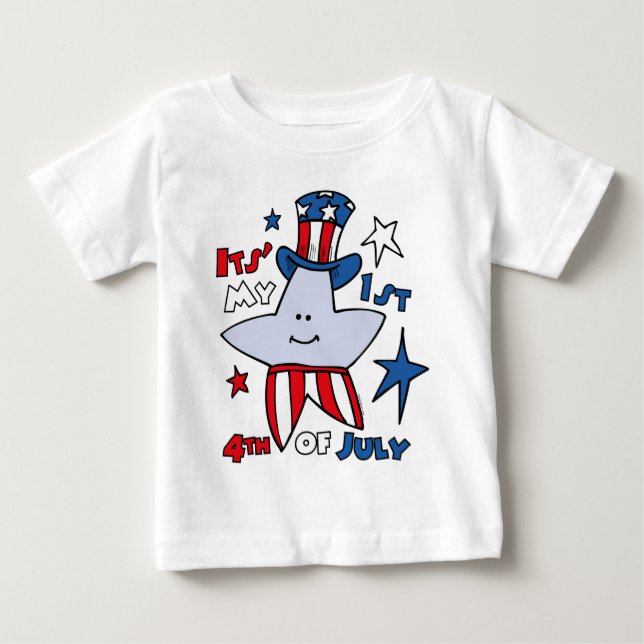 Mein erster vierter Stern Baby T-shirt (Vorderseite)