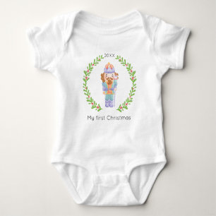 Mein erster Weihnachts-Pastell-Nussknacker Baby Strampler