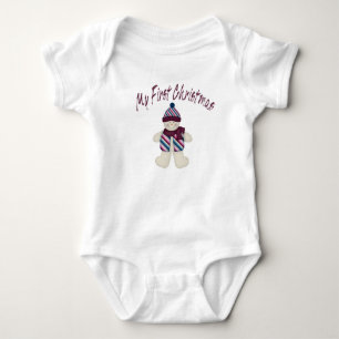 Mein erster Weihnachts-Schneemann Baby Strampler
